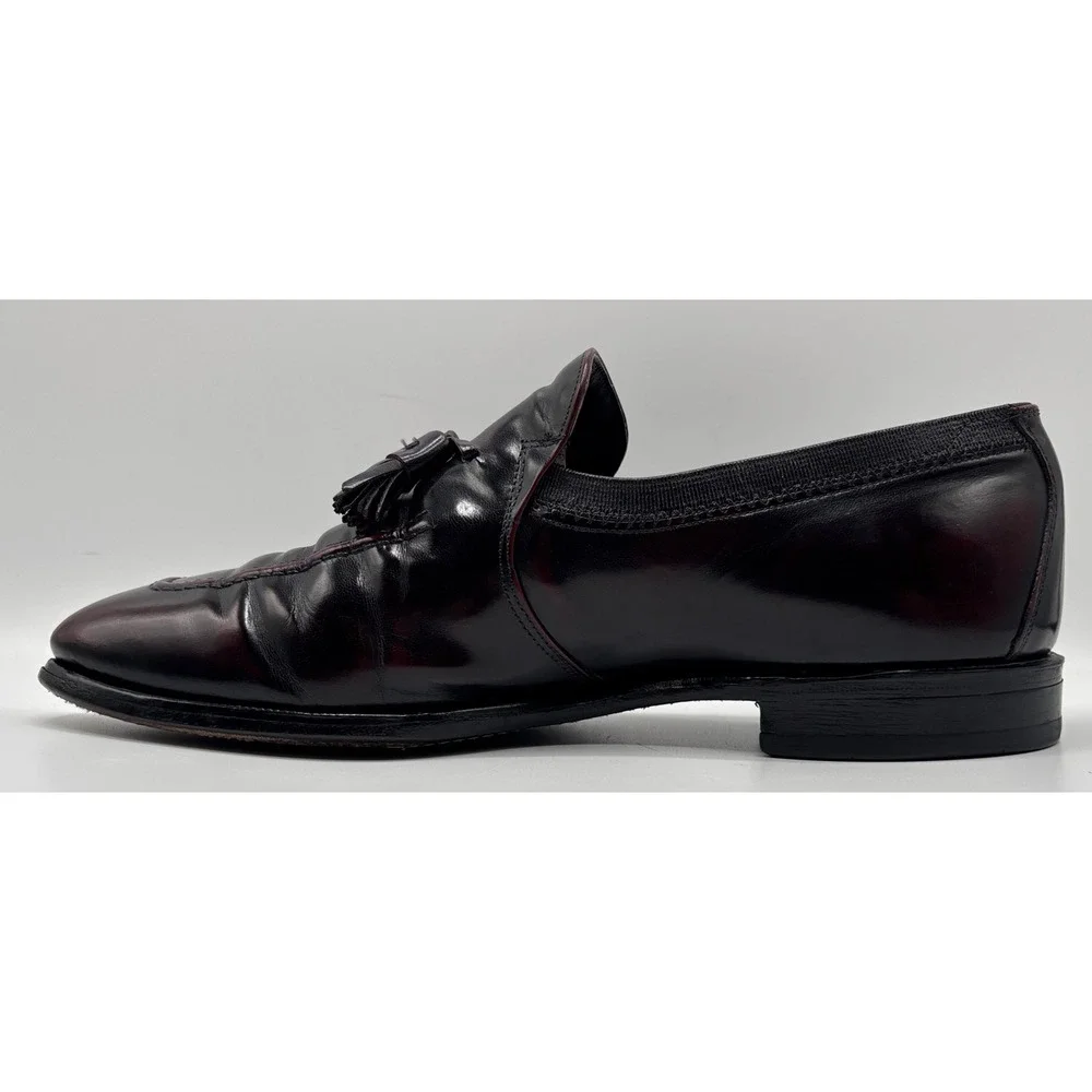 Johnston & Murphy Men's Tassel Loafers Black Leather Dress Slip-on Shoes